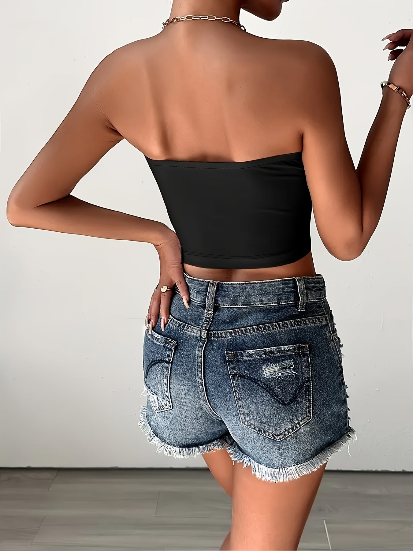 Women's Black Leopard Print Lip Graphic Tube Top - Casual All-Season Comfort, Y2K Style, Strapless Crop Top with Bold Kiss Mark Design, Polyester Blend, Machine Washable, Casual Wear Top | Y2K Fashion | Stretchy Fabric